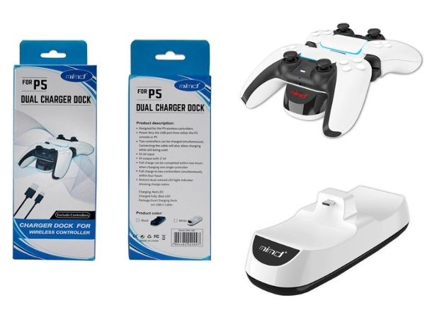 &u+ BASE CARGADORA JOYSTICK PS5 SND-468Z
